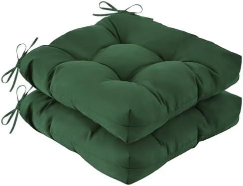 IASEAHK Outdoor Chair Cushions Set of 2, Waterproof Outdoor Seat Cushions by IASEAHK