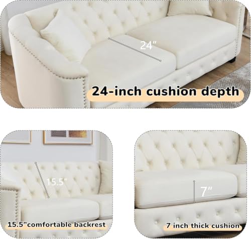 3-Seater Chesterfield Sofa Set of 2 - Image 3
