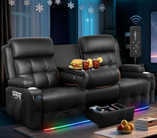 RV Reclining Sofa, Home Theater Seating Loveseat Couch by TOMOSLTER