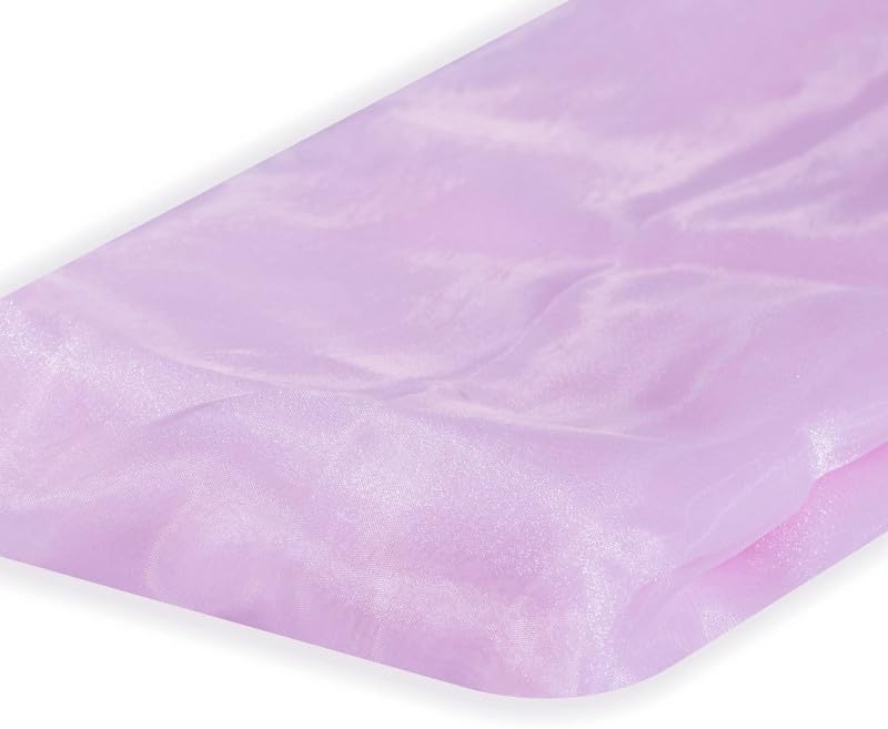 Fynite Baby Pink Organza Fabric by The Yard | 2 Yard Long | 44" Wide | Bridal Soft Sheer Organza Tulle for DIY Wedding Dress Fashion Craft Decorations