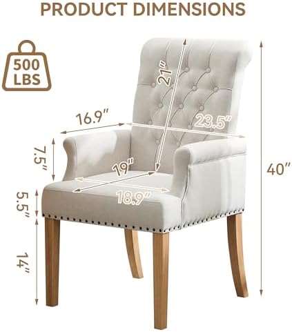 WUTUTUEE Fabric Dining Chair - Image 2