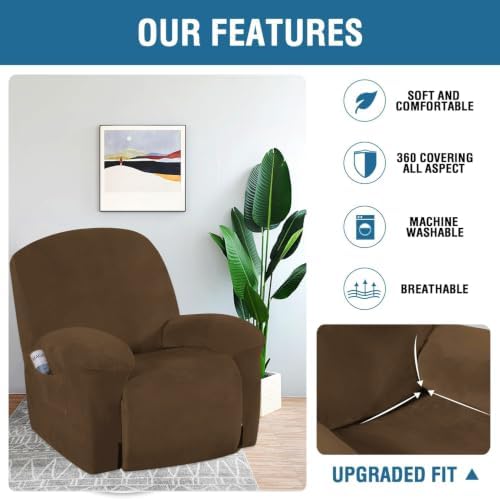 H.VERSAILTEX Stretch Recliner Slipcovers Recliner Chair Cover Sofa Furniture - Image 4