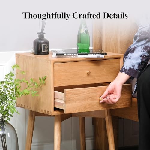 Night Stand, Midcentury Modern Solid Wood Nightstand - Image 4