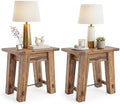 Alaterre Durango Rustic Industrial Solid Wood End Table/Nightstand Set of 2 by AlaterreFurniture