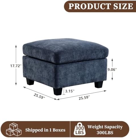 25.6'' Square Storage Ottoman Module - Image 2