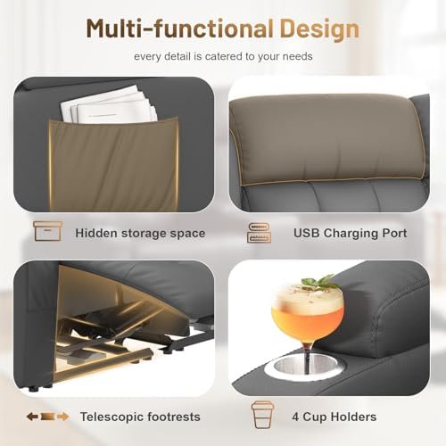 RV Loveseat Recliner Sofa, Home Theater Seating - Image 3