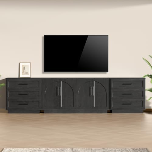 Fatmok Modular Entertainment Center & Buffet Cabinet, Extra Long Sideboard TV by Fatmok