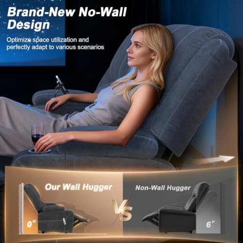 Power Loveseat Recliner Wall Hugger, Reclining Loveseat - Image 3