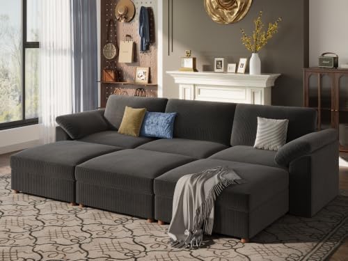 EASE MOOSE Sectional Modular Sofa, Oversized Sleeper Deep seat Couch by EASEMOOSE