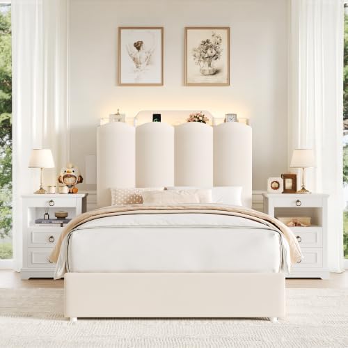 HOSTACK Twin Upholstered Platform Bed Frame - Image 6