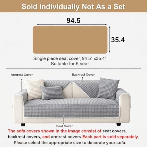 Soft Velvet Fuzzy Couch Covers Washable - Image 4