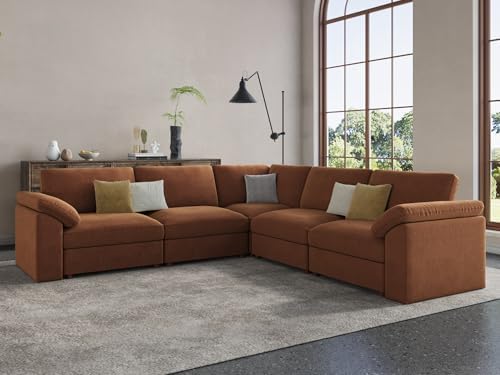 EASE MOOSE Sectional Modular Sofa, Oversized L Shape Sectional Couch Wide Deep - Image 4