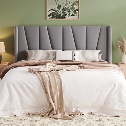 Allewie King Size Platform Velvet Bed Frame by Allewie