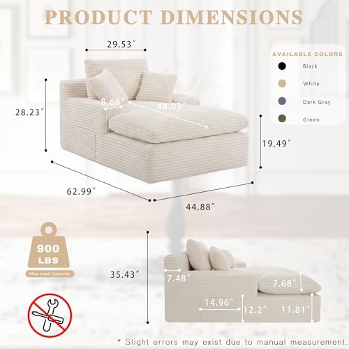 Chaise Lounge Chair Indoor, Modern Couch Bed - Image 2