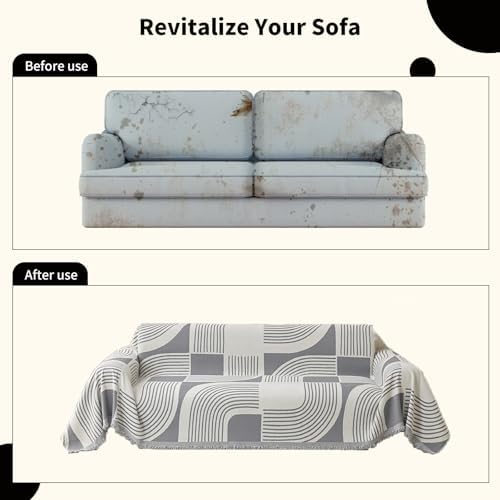 WEYOND Boho Couch Cover, Chenille Sofa Covers Washable - Image 6