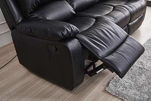 Betsy Furniture Faux Leather Reclining Couch Set, Living Room Furniture Set - Image 7