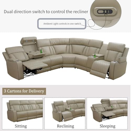 Power Recliner Sofa Sectional Sofa - Image 4