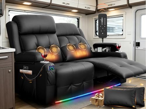 Reclining Loveseat Sofa, RV Loveseats Recliner Sofas Wall Hugger, Double by BuiltfortheRVLife