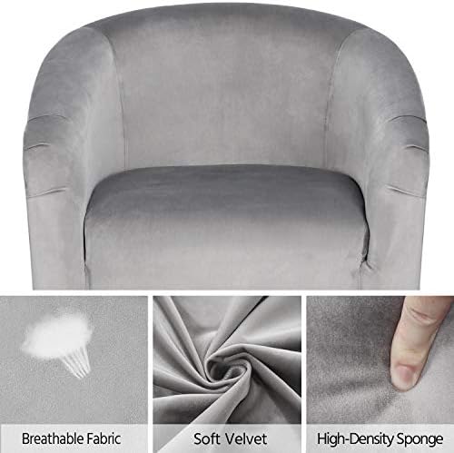 Yaheetech Compact Velvet Accent Chairs Set of 2 - Image 5