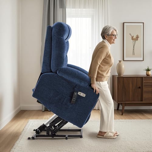 MCombo Power Lift Recliner Elderly, Fabric R7289 - Image 2