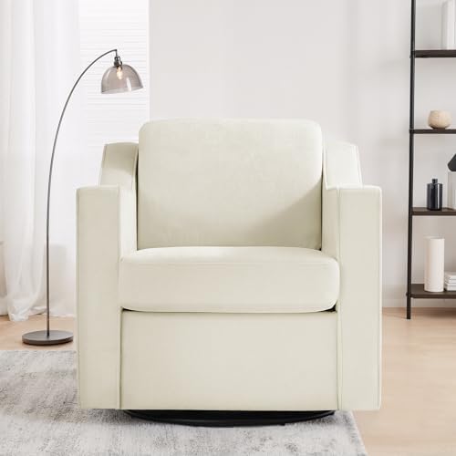 Swivel Accent Chair, Chenille Upholstered Armchair - Image 3