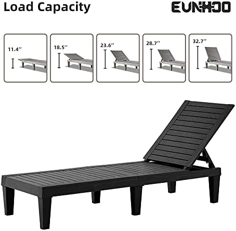 EUNHOO Chaise Lounge Outdoor, Adjustable Pool Lounge Chair - Image 5