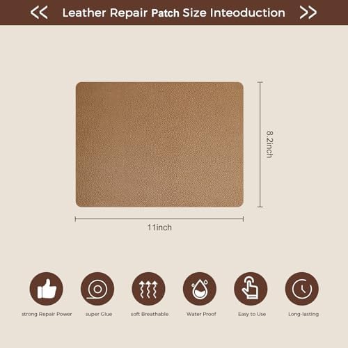 JDLUGH Leather Repair Patch Tape, 8.2x11 Inch - Image 3