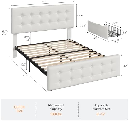 IDEALHOUSE Queen Size Bed Frame - Image 2