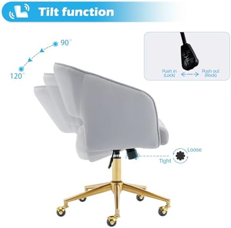KCC Vanity Chair Velvet Desk Chair - Image 5
