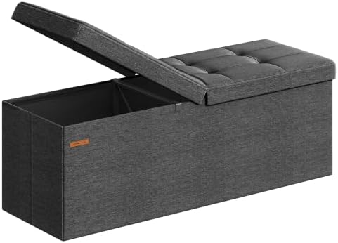 SONGMICS 43.3 Inches Storage Ottoman, Foldable Bench by SONGMICSbySONGMICSHOME