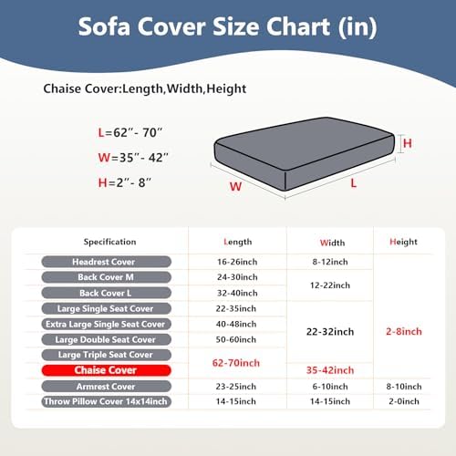 Yoovat Couch Cushion Covers for Sofa Couch Covers Wear-Resistant Universal Sofa - Image 3