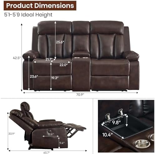 GUEAPY Power Reclining Loveseat - Image 2