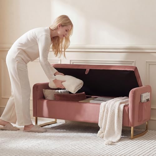 48" End of Bed Bench, Modern Storage Bench - Image 6