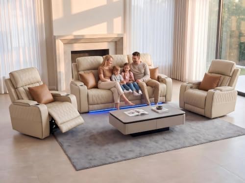 Power Reclining Leather Sectional Sofa - Image 3