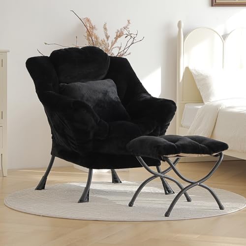 Lazy Chair with Ottoman, Comfy Reading Chair - Image 4