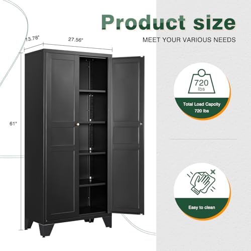 Letaya Metal Pantry Storage Cabinet - Image 3