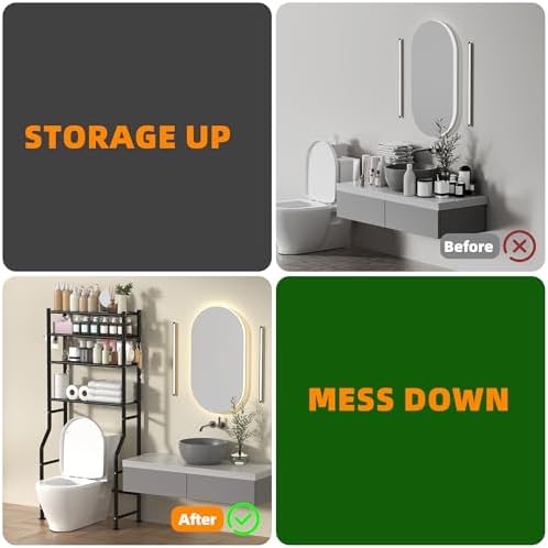 GloTika 4-Tier Over Toilet Storage - Image 7