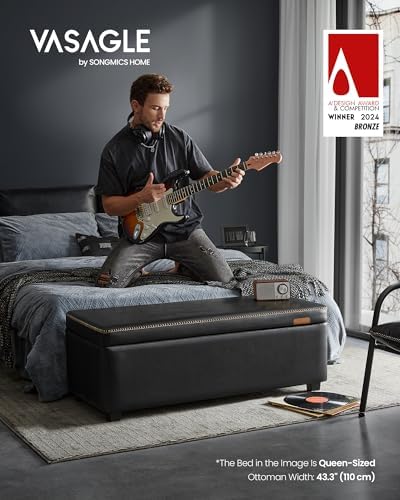 VASAGLE Storage Ottoman Bench - Image 4
