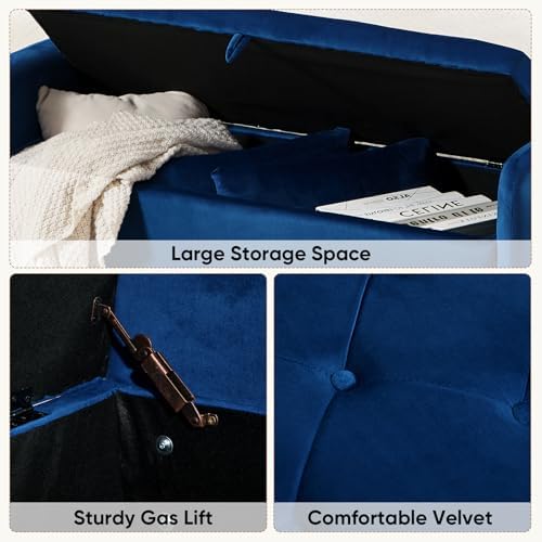 48in End of Bed Bench, Modern Storage Bench - Image 5
