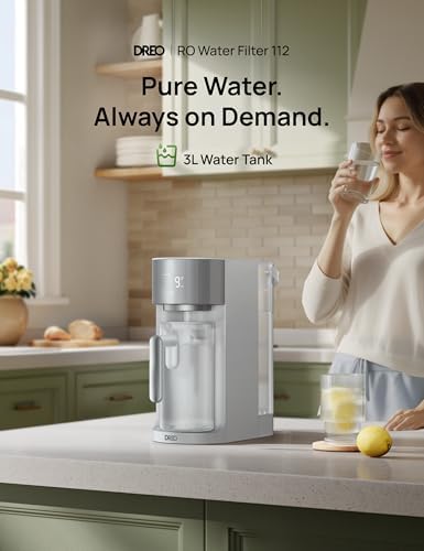 DREO Reverse Osmosis Water Filter Countertop, RO Filtration System, 3:1 Pure to - Image 2