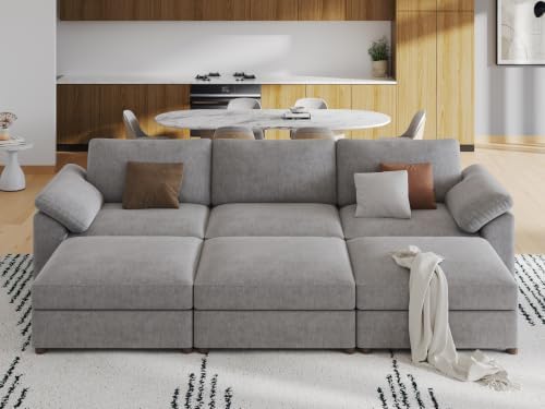 EASE MOOSE Oversized Sectional Sofa, Deep Seat Modular Sleeper - Image 3