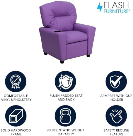 Flash Furniture Chandler Vinyl Kids Recliner - Image 3
