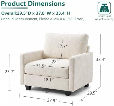 Singel Seat Modern Couches for Living Room - Image 2