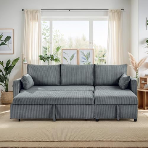 Ball & Cast 86" Sectional Sleeper Sofa Bed Pull Out Couches - Image 3