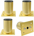 4-Pack Adjustable Aluminum Alloy Furniture Legs 2.36" Height Gold by Kyuionty