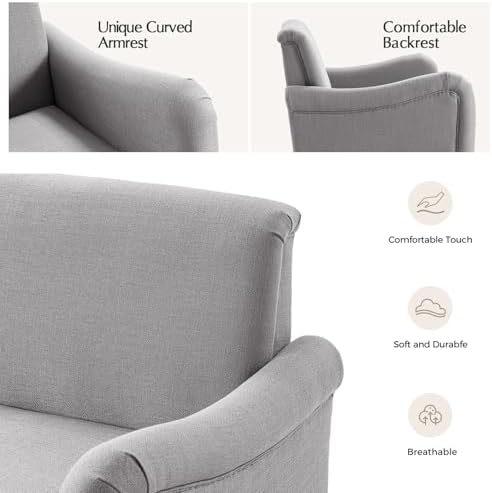 50.5 Inch Mid-century Modern Upholstered Loveseat Sofa - Image 6