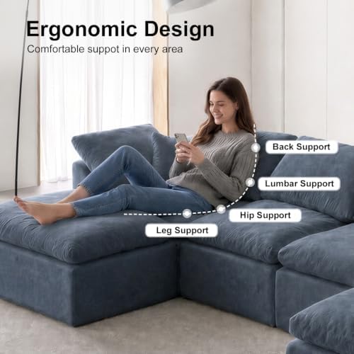 138" Boneless Cloud Couch Sectional - Image 3