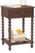 AWASEN Walnut Nightstand, Small End Table by AWASEN