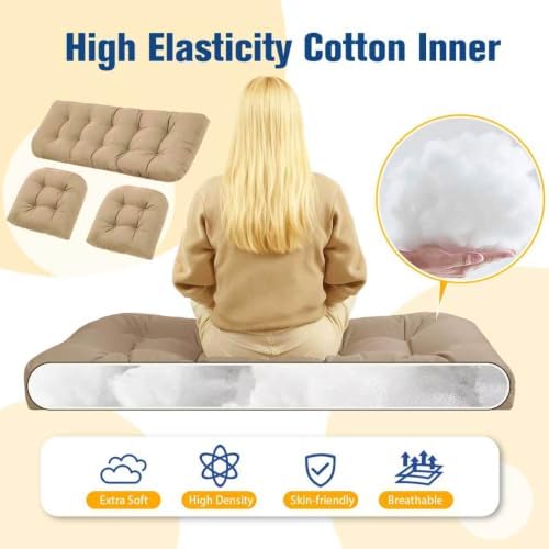 Wicker Furniture Cushions Outdoor, Patio Seat Chair Pads, Waterproof - Image 5