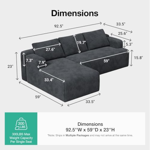 Novilla L-Shape Boneless Couches - Image 2